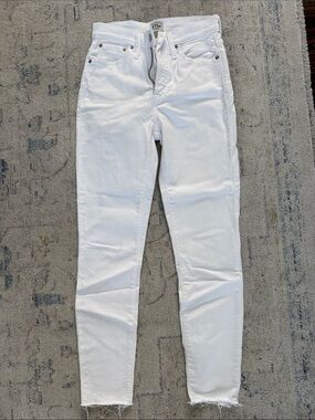 J. Crew White Skinny High-Rise Jeans